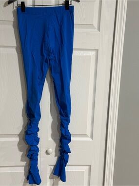 Bright Blue women Ruched Leggings